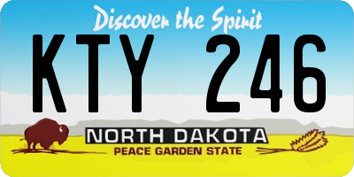 ND license plate KTY246