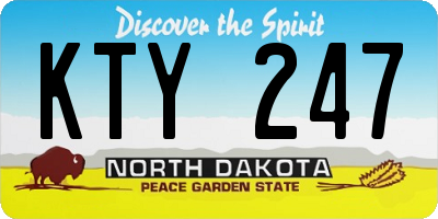 ND license plate KTY247