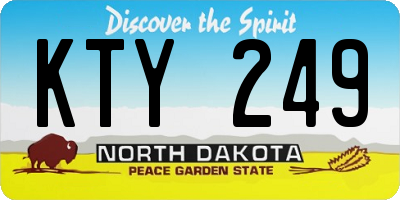 ND license plate KTY249