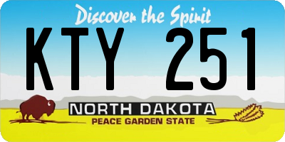 ND license plate KTY251