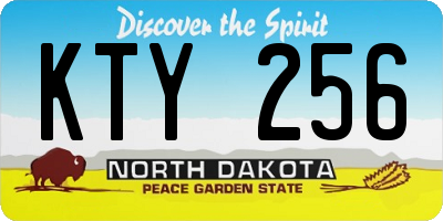 ND license plate KTY256