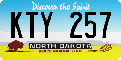ND license plate KTY257