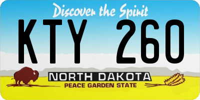 ND license plate KTY260