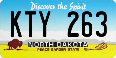 ND license plate KTY263