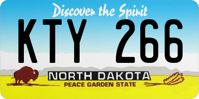 ND license plate KTY266