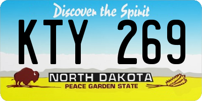 ND license plate KTY269