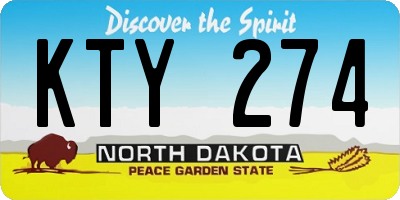 ND license plate KTY274