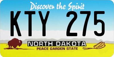 ND license plate KTY275