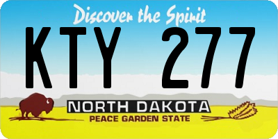 ND license plate KTY277