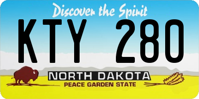 ND license plate KTY280