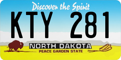 ND license plate KTY281