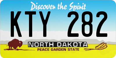 ND license plate KTY282
