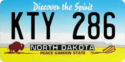 ND license plate KTY286