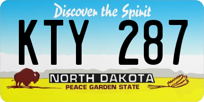 ND license plate KTY287