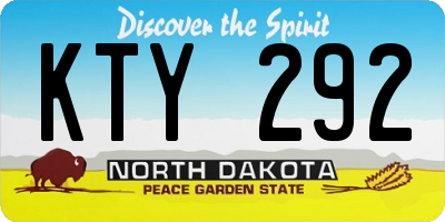 ND license plate KTY292