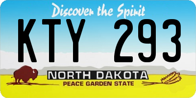 ND license plate KTY293