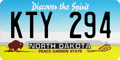 ND license plate KTY294
