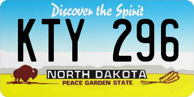 ND license plate KTY296