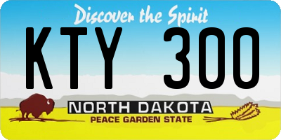 ND license plate KTY300