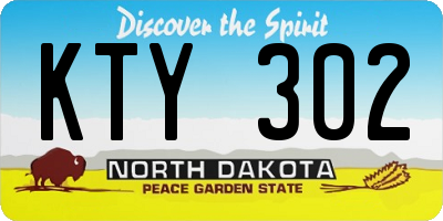 ND license plate KTY302