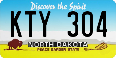 ND license plate KTY304