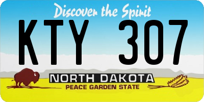 ND license plate KTY307