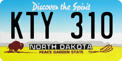 ND license plate KTY310