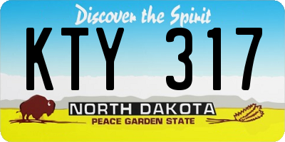 ND license plate KTY317