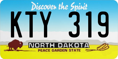 ND license plate KTY319