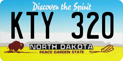 ND license plate KTY320