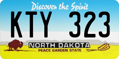 ND license plate KTY323