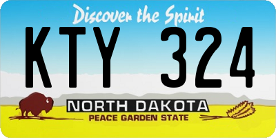 ND license plate KTY324