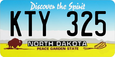 ND license plate KTY325