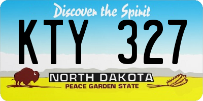 ND license plate KTY327