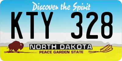 ND license plate KTY328