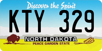 ND license plate KTY329