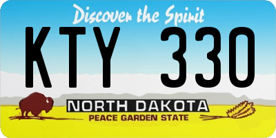 ND license plate KTY330