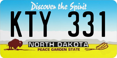 ND license plate KTY331
