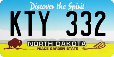 ND license plate KTY332