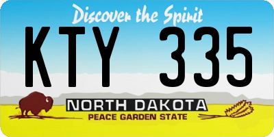 ND license plate KTY335
