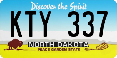 ND license plate KTY337