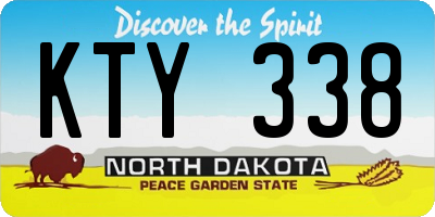ND license plate KTY338