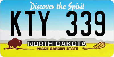ND license plate KTY339