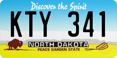 ND license plate KTY341