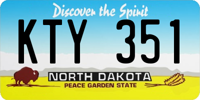 ND license plate KTY351