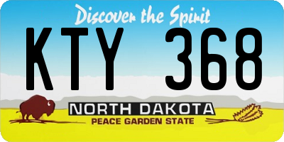 ND license plate KTY368