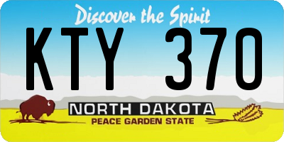 ND license plate KTY370