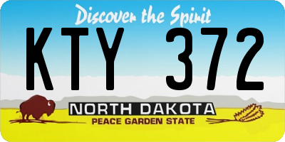 ND license plate KTY372