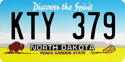 ND license plate KTY379
