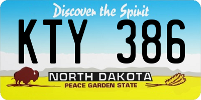 ND license plate KTY386